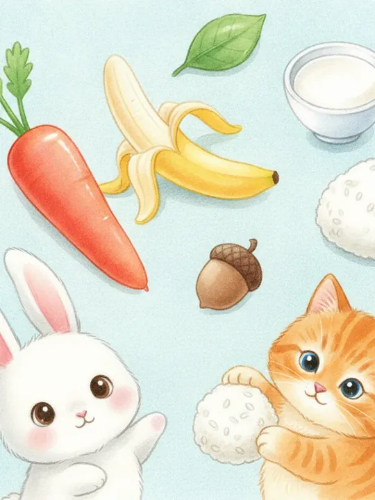 あーん、ぱくっ！ の表紙の挿絵