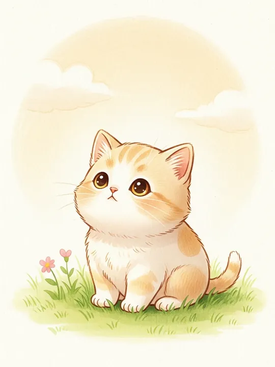ちびねこ、はじめての おさんぽ の表紙の挿絵