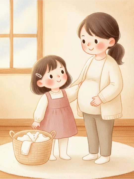 おねえちゃんに なれるかな？ の表紙の挿絵