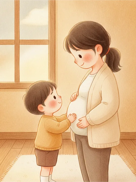 おにいちゃんに なれるかな？ の表紙の挿絵